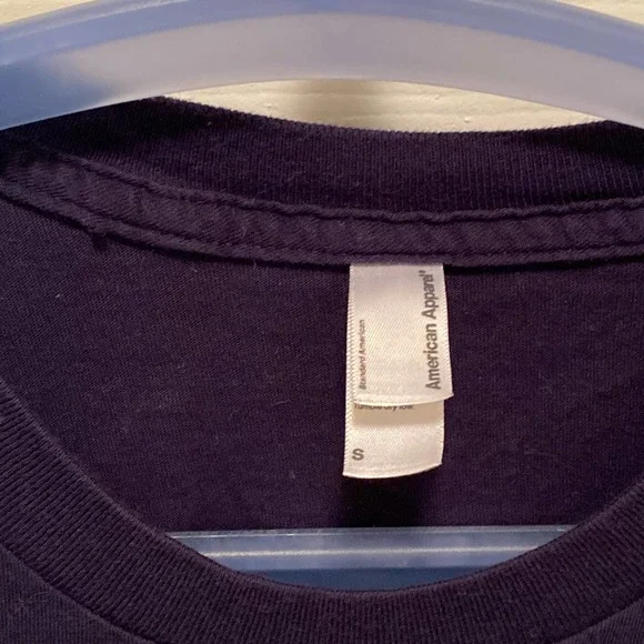 American Apparel Navy Blue Cat T-shirt Humor - Unisex S - Picture 3 of 4